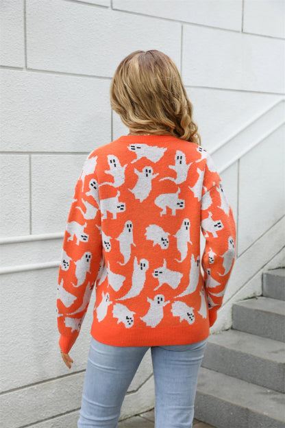 ghostly cute crew sweater