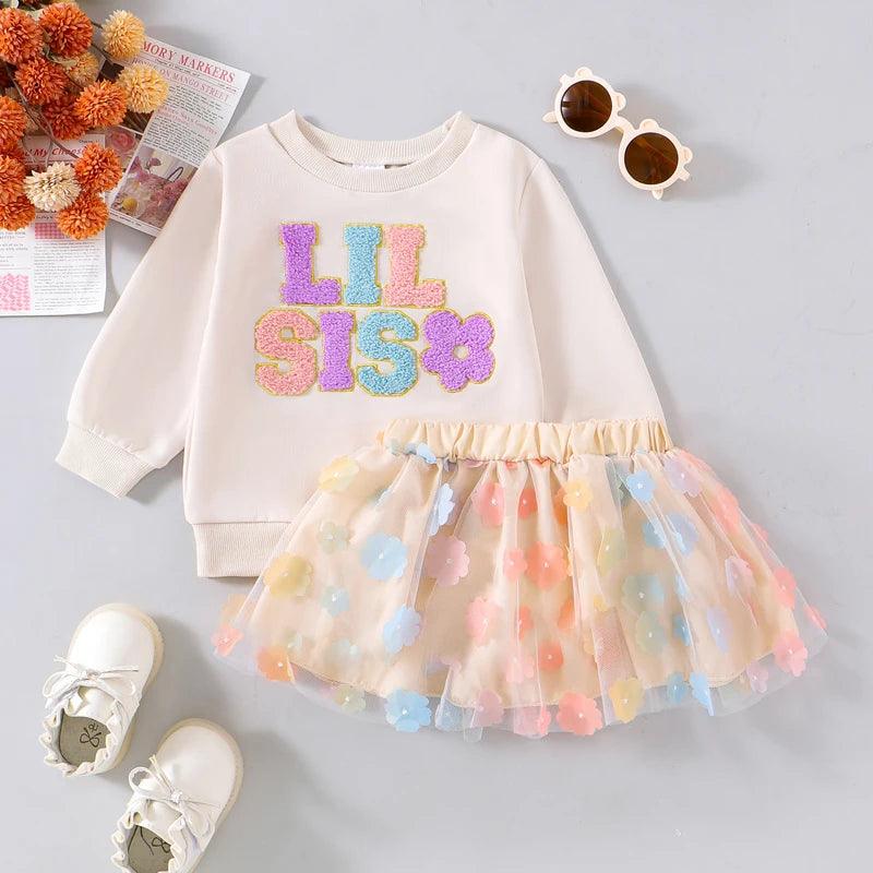 big + lil sis tulle matching set - basil boutique