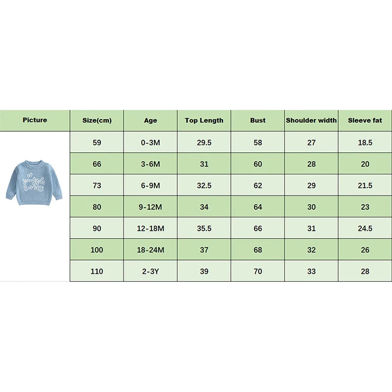 easter bunny knit kids crew sweater