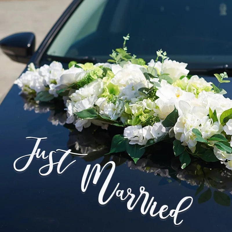 just married car sticker - basil boutique