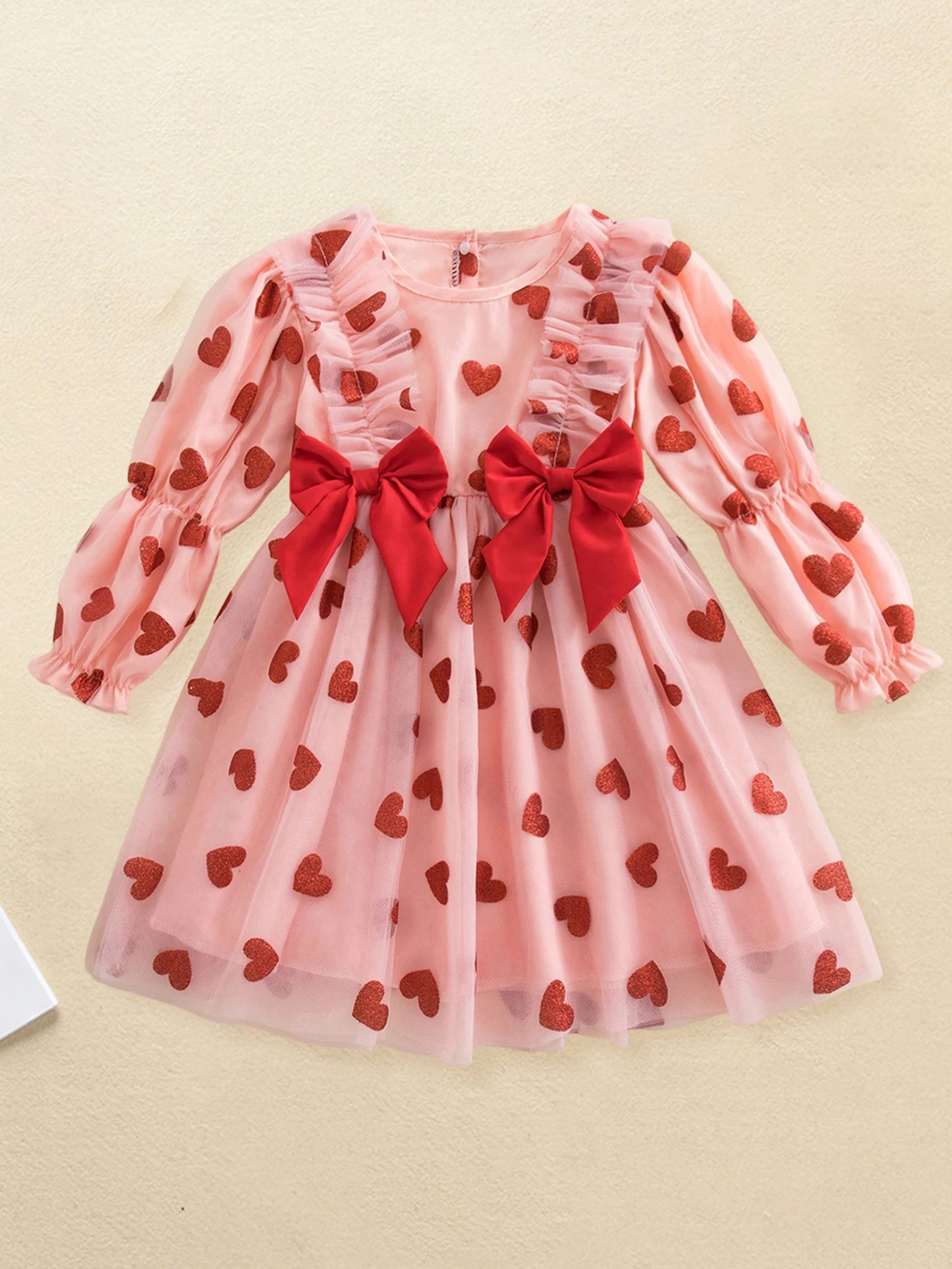 sealed with hearts + bows kids dress