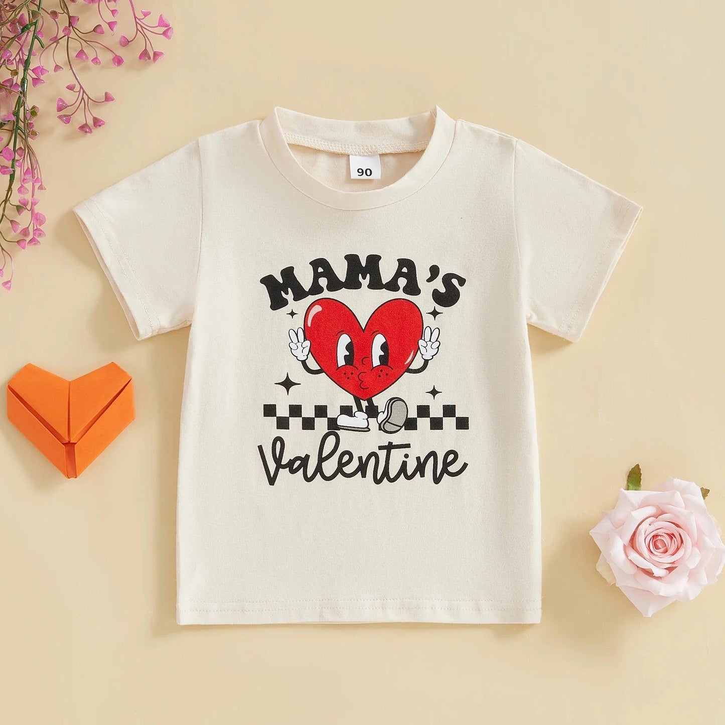 mama's valentine kids t-shirt