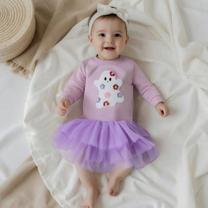 grovvy ghost tulle kids outfit