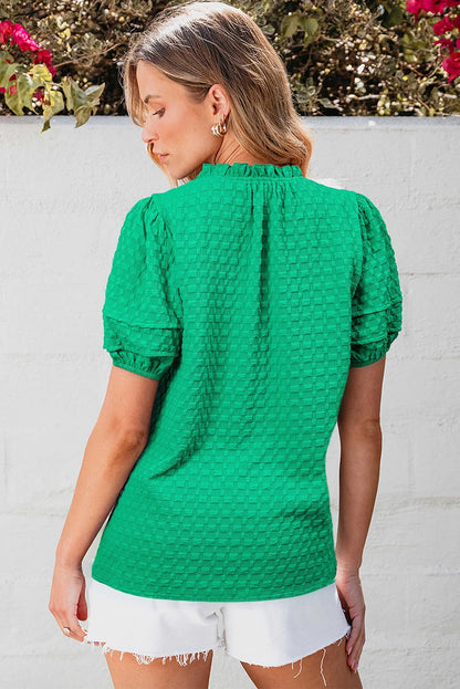 shamrock puff sleeve top