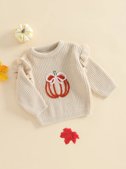 pretty pumpkin kids crew sweater
