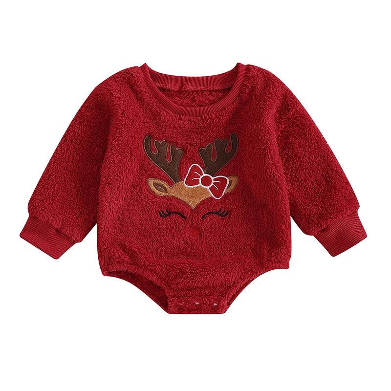 rudolf the red nose reindeer onesie - basil boutique