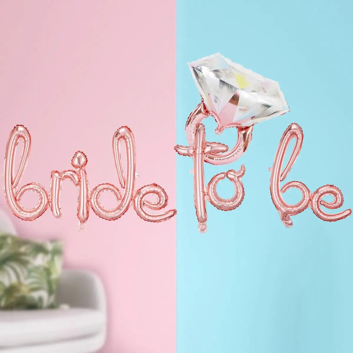 bride-to-be script balloon banner