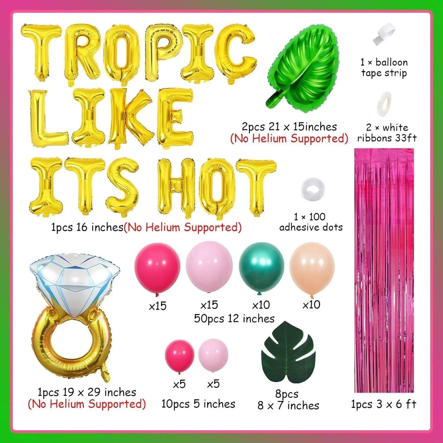 tropic like it's hot decoration set - basil boutique