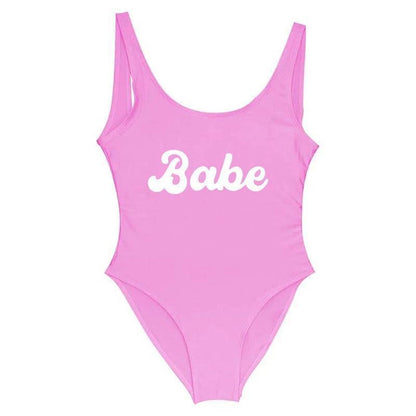 barbie babe + bride one-piece swimsuits - basil boutique