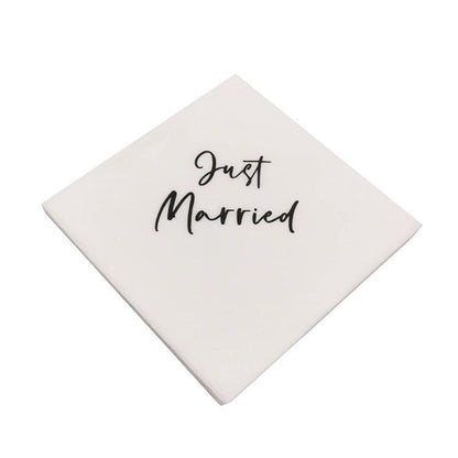 just married cocktail napkins - basil boutique