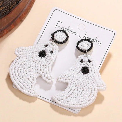 halloween beaded earrings - basil boutique