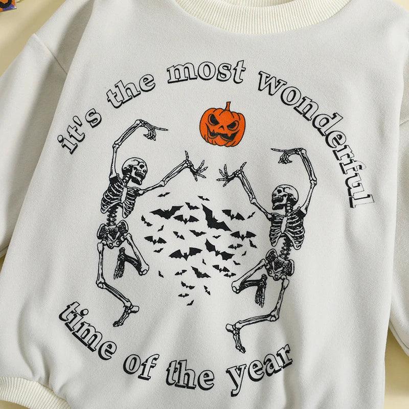 it's the most wonderful time of the year halloween onesie - basil boutique