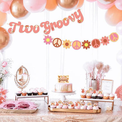 two groovy birthday banners - basil boutique