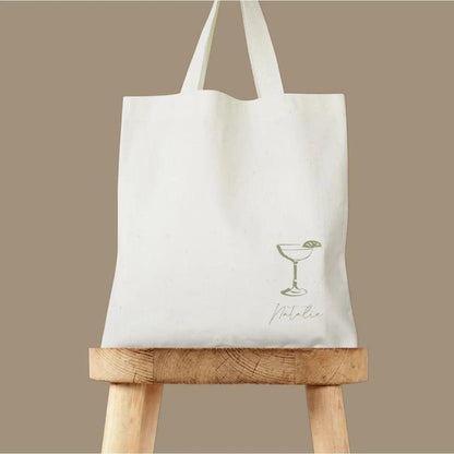 personalized margarita tote bag - basil boutique