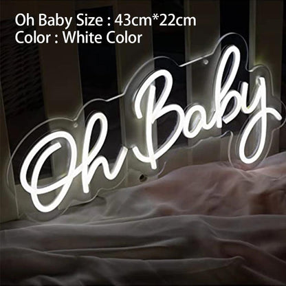 oh baby neon sign - basil boutique