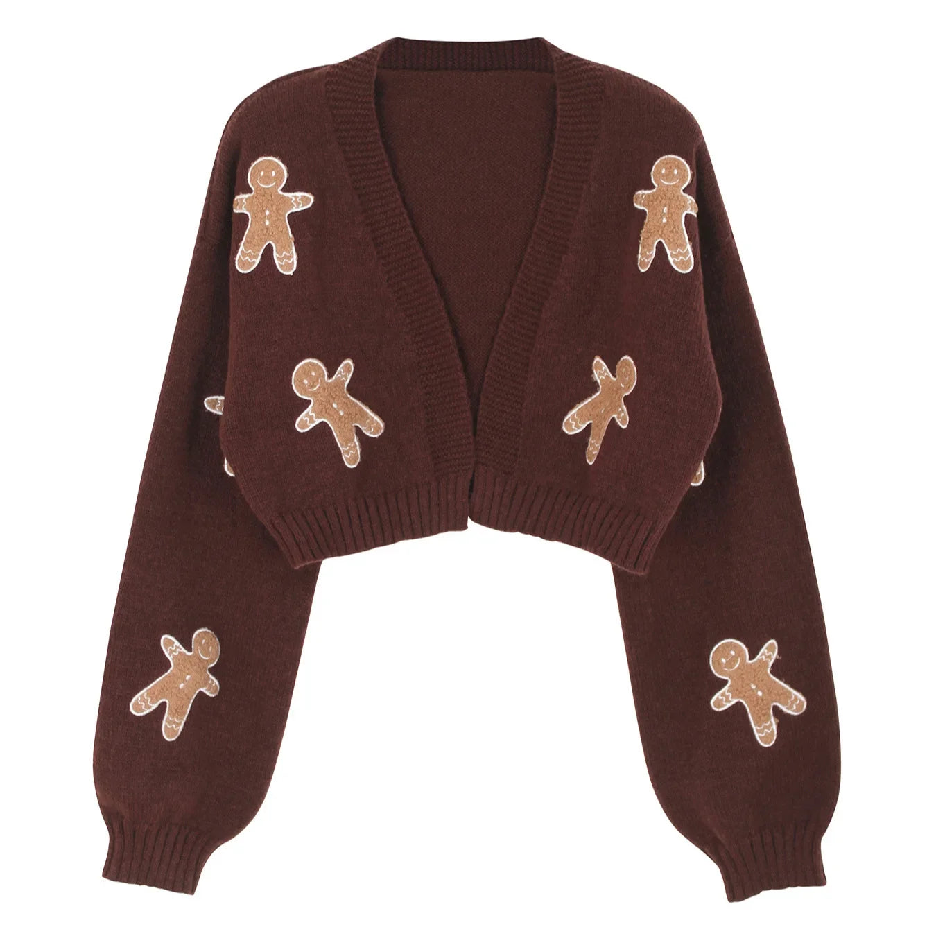 gingerbread cookie knit cardigan