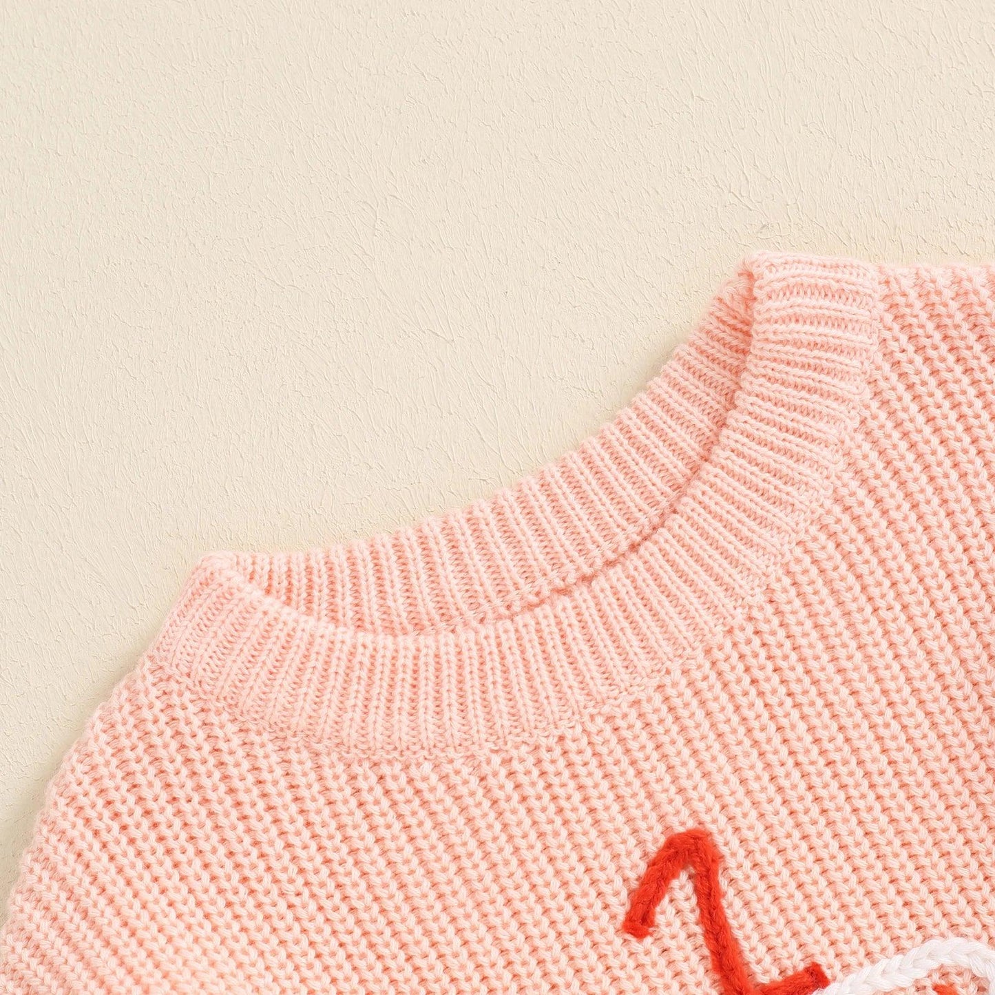 one birthday cake knit kids crew sweater