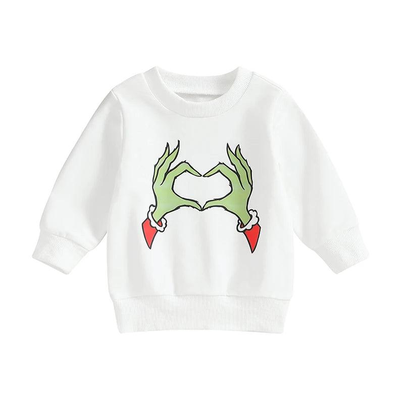 the grinch kids crew sweatshirts - basil boutique