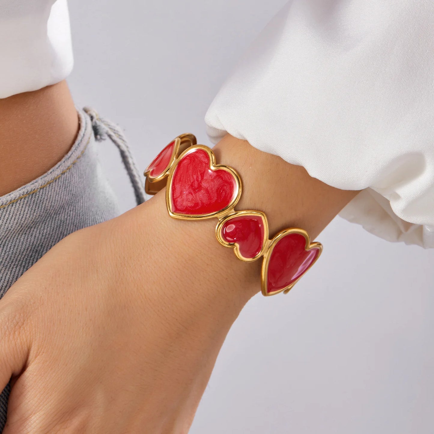 heart cuff bracelet