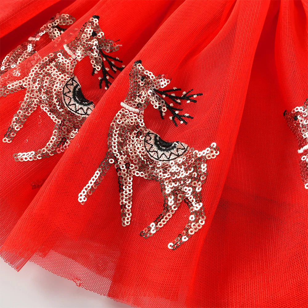 reindeer sequin kids tutu - basil boutique