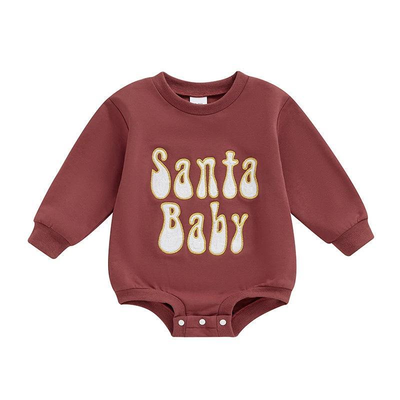 santa baby retro onesie - basil boutique