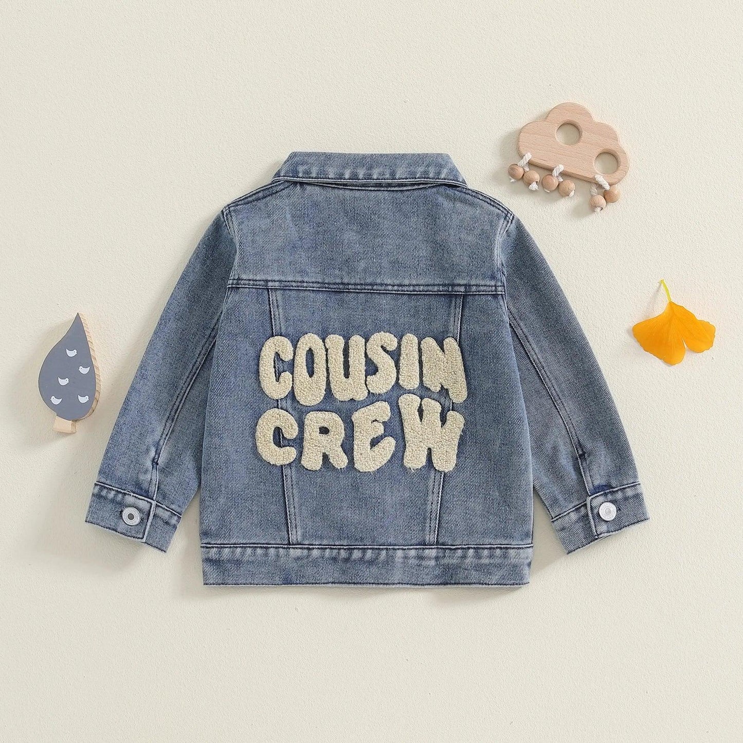 cousin crew denim kids jacket - basil boutique