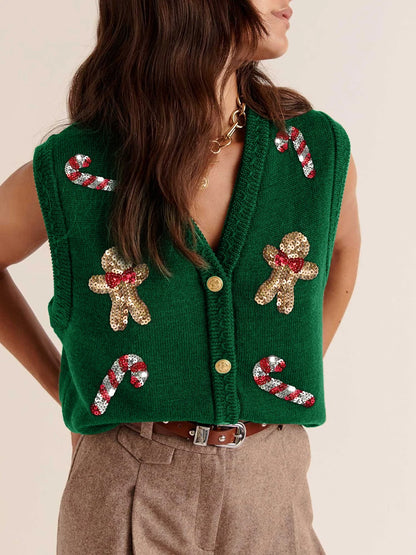 christmas sequin vest
