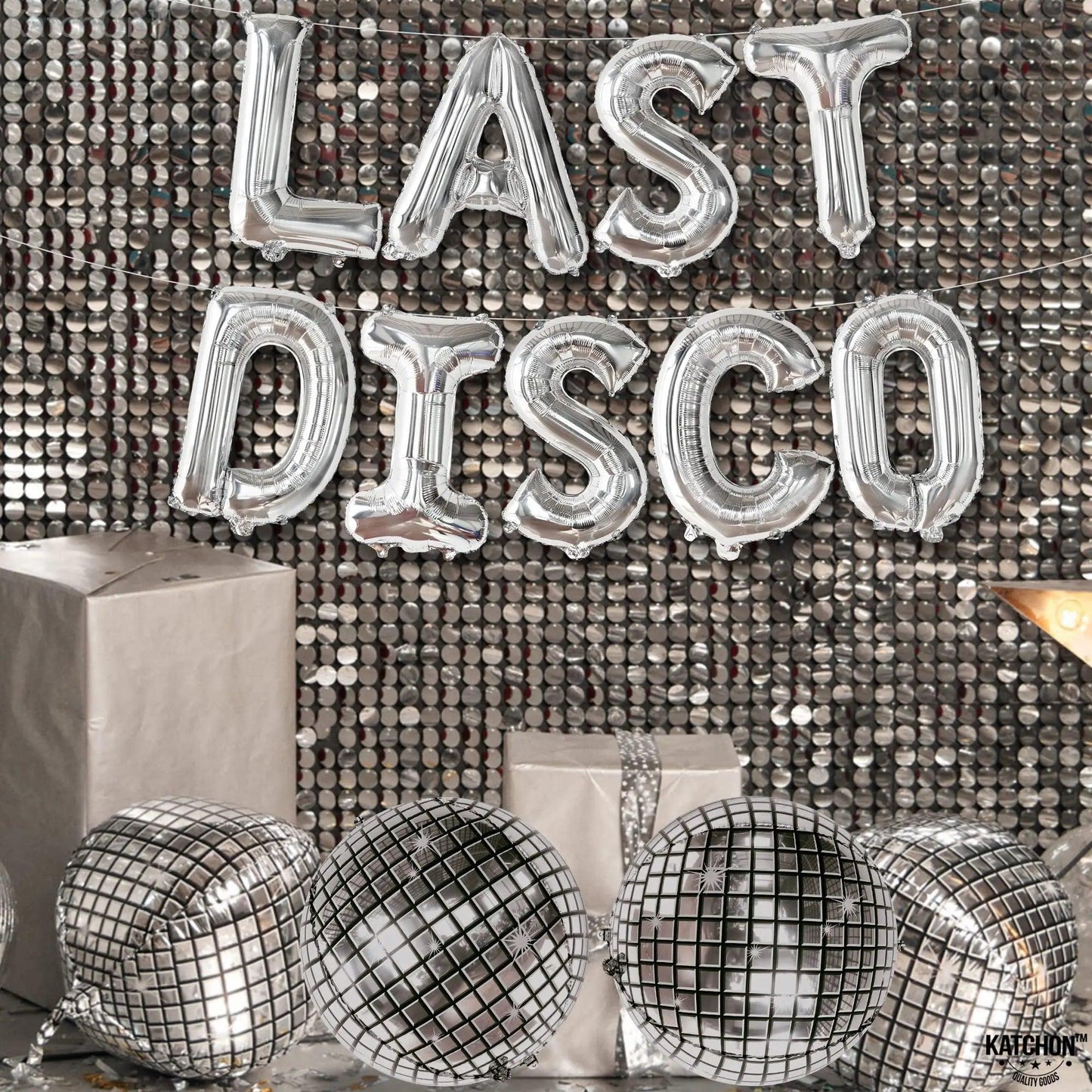 last disco balloon banner