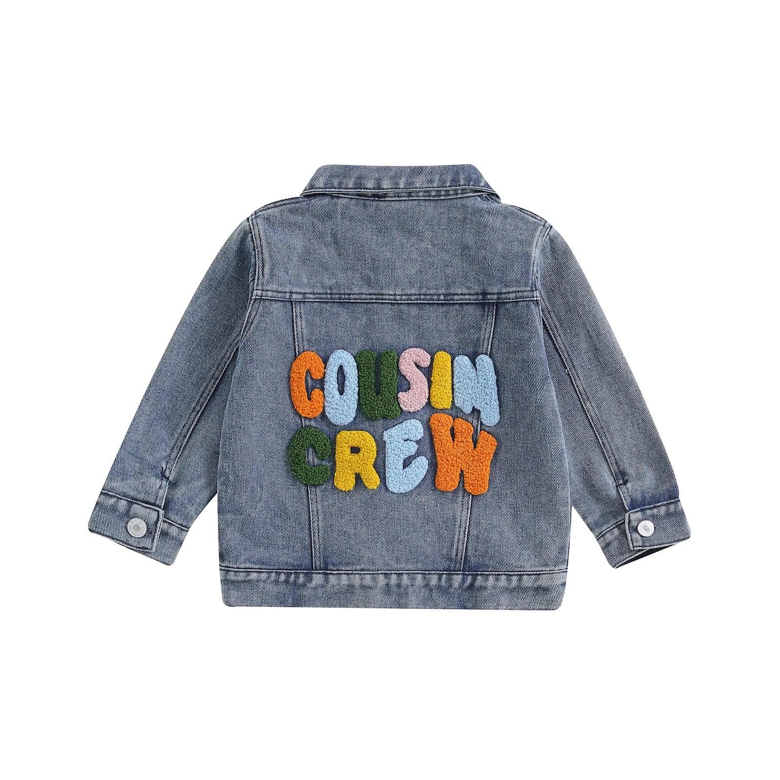 cousin crew denim kids jacket - basil boutique