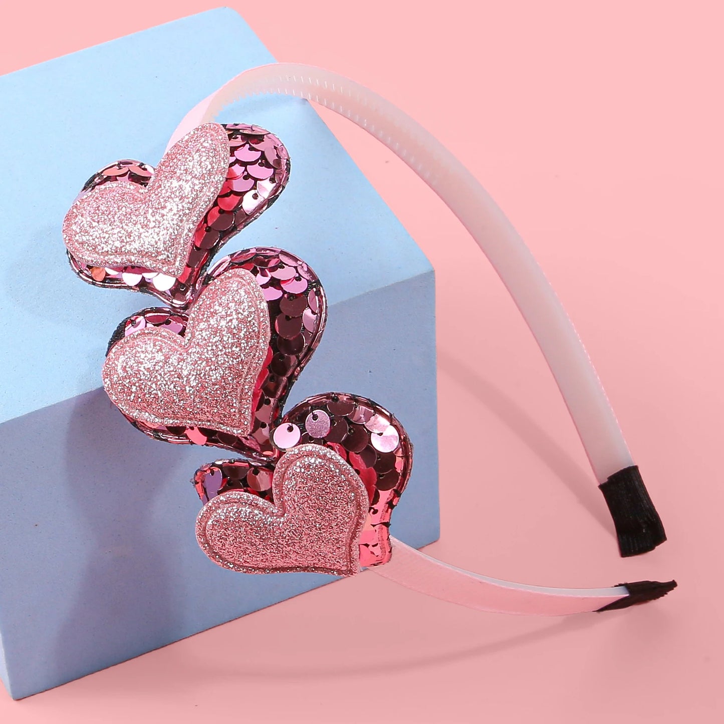 sweet heart glitter headband