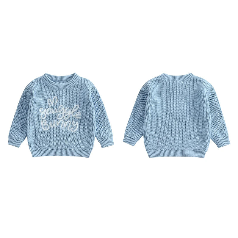 easter bunny knit kids crew sweater
