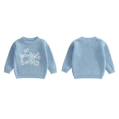easter bunny knit kids crew sweater