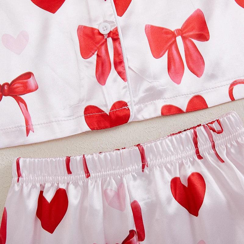 sweet valentine kids pajamas - basil boutique