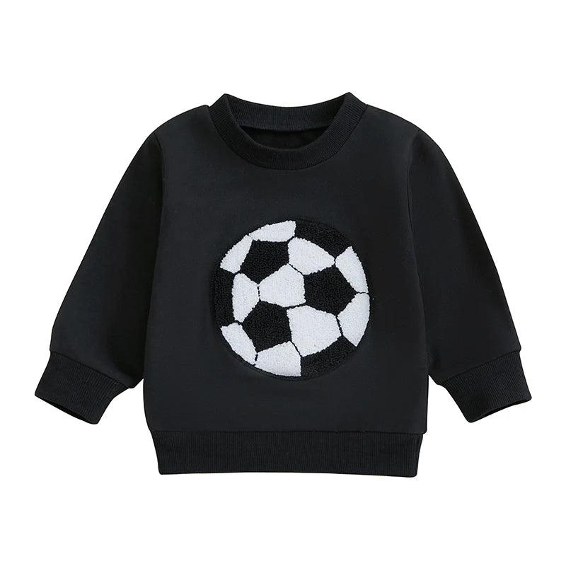 soccer ball kids crew sweatshirt