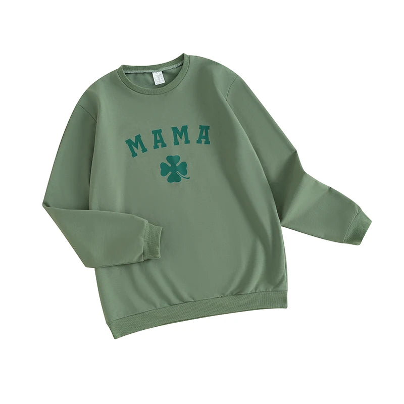 lucky dude + mama matching crew sweatshirts - basil boutique