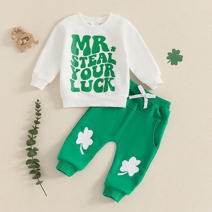 mr. steal your luck kids outfit - basil boutique