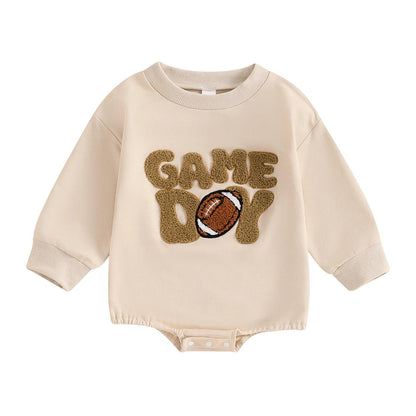 game day football retro onesie - basil boutique