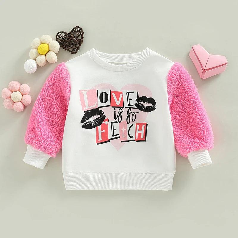 love is so fetch kids long sleeve t-shirt