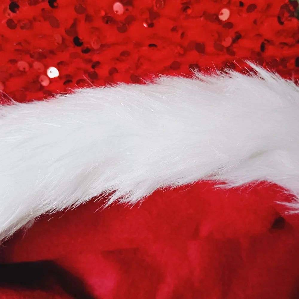 sequin santa hats - basil boutique