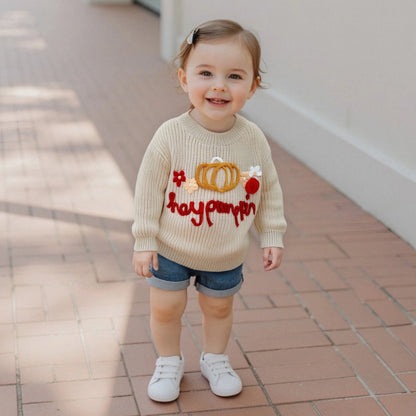 hey pumpkin kids crew sweater