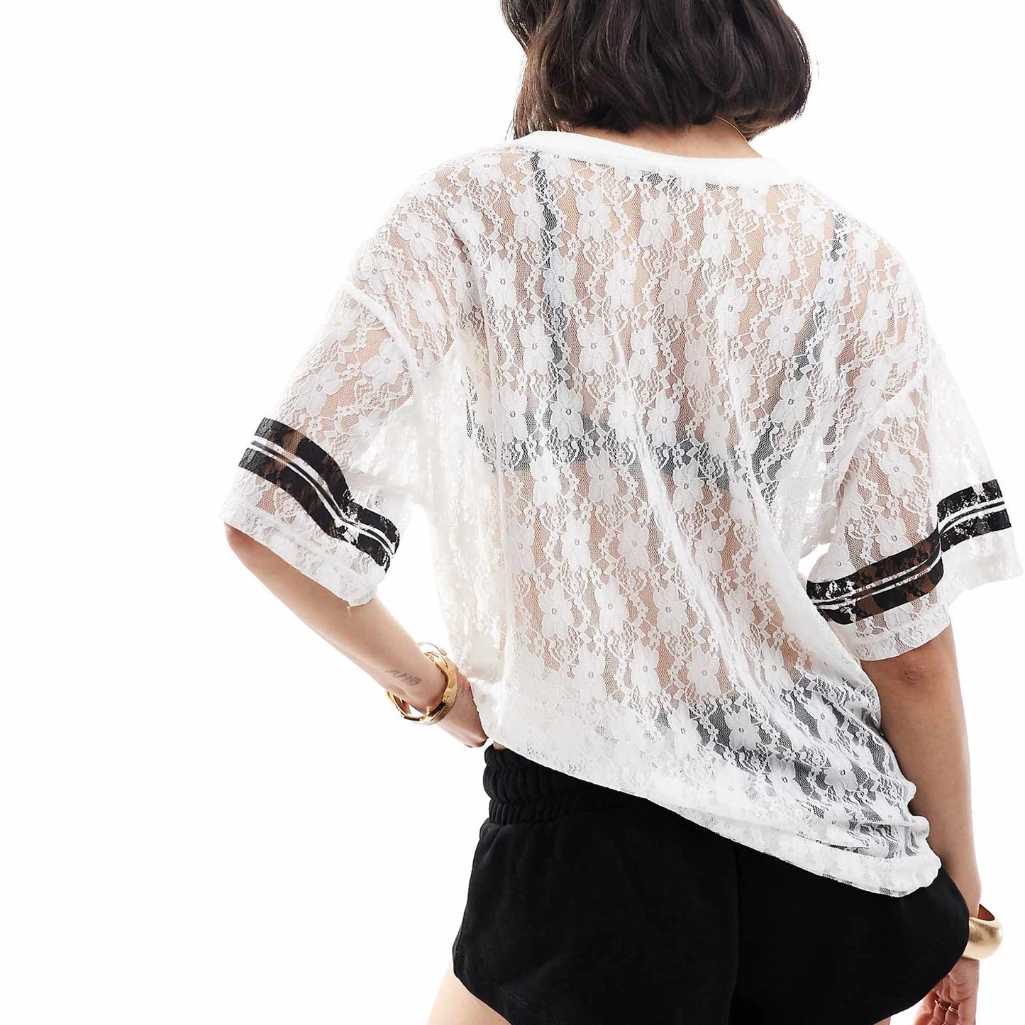 number 92 lace t-shirt dress