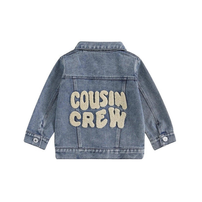 cousin crew denim kids jacket - basil boutique