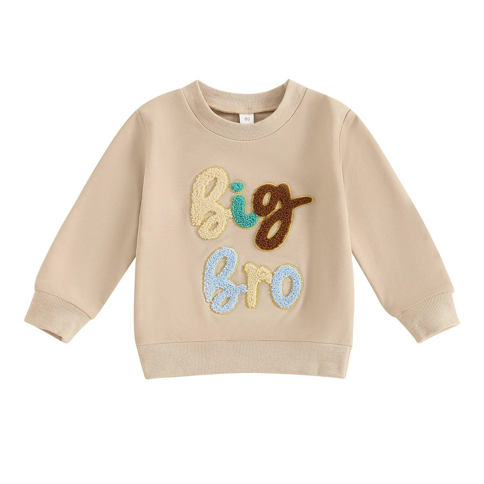 big bro script kids crew sweatshirt - basil boutique