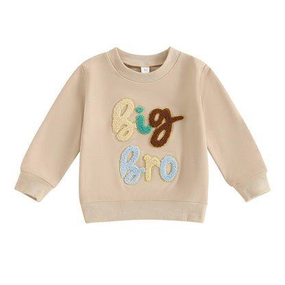 big bro script kids crew sweatshirt - basil boutique