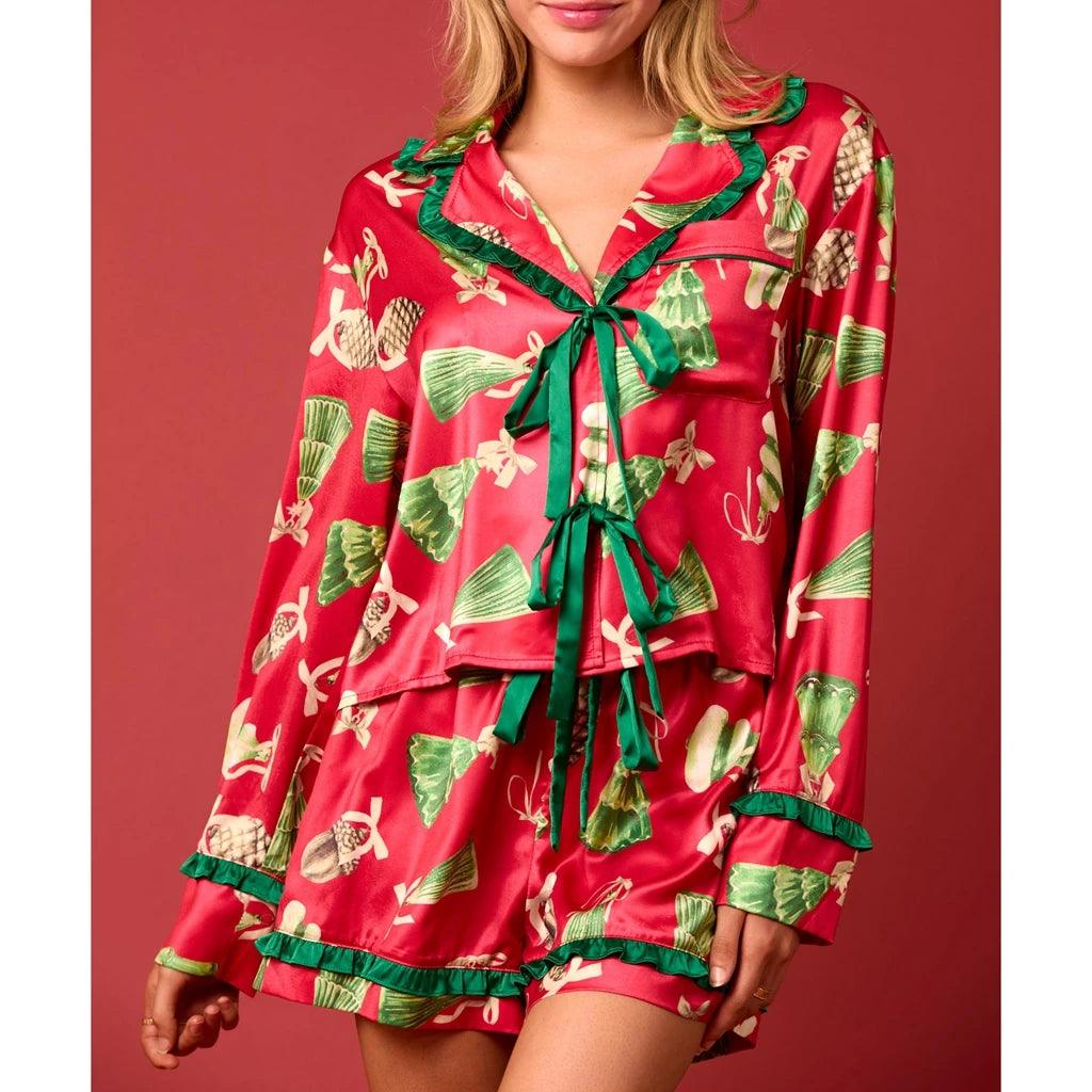 christmas tree pajamas - basil boutique