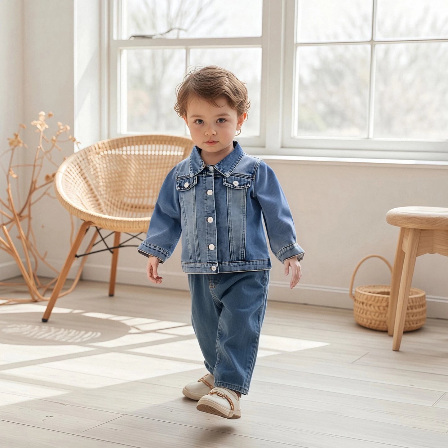 santa baby kids denim jacket