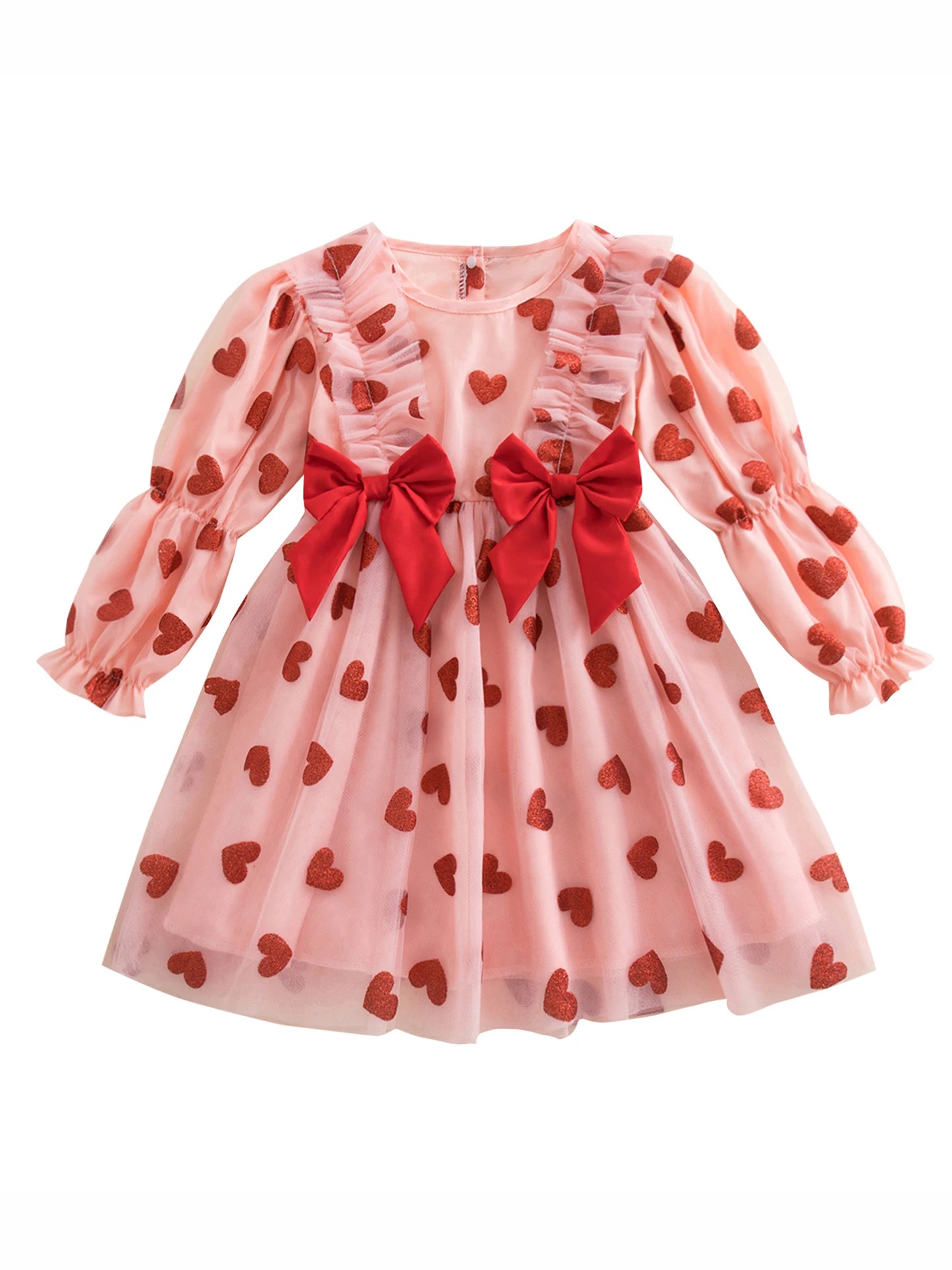 sealed with hearts + bows kids dress