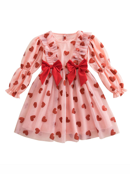 sealed with hearts + bows kids dress