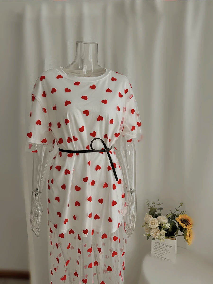 heart mesh tops + dresses