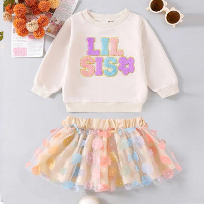 big + lil sis tulle matching set - basil boutique